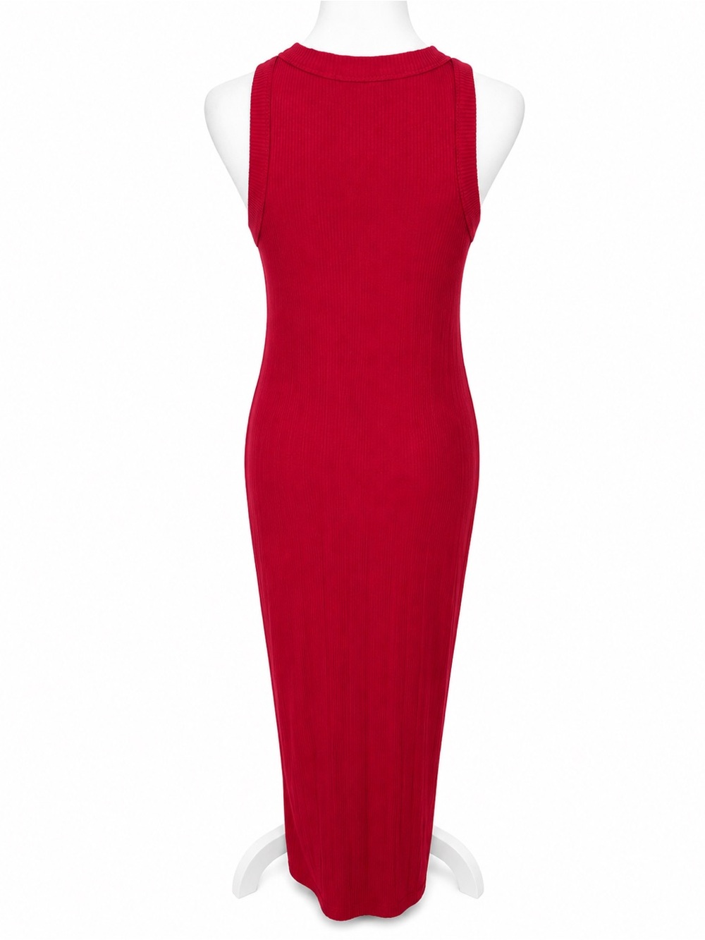 Loft Sleeveless Ribbed Maxi Dress in Red - Picture 2 of 2